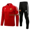 Manchester United Ensemble Vestes d'Entraînement 22-23 Rouge Blanc Pour Enfant